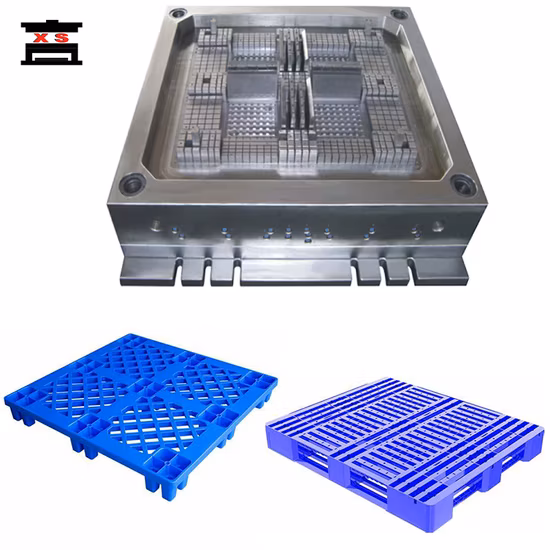 Fornitore di stampi per pallet solidi con griglia di impilamento singola doppia faccia per rack rinforzato